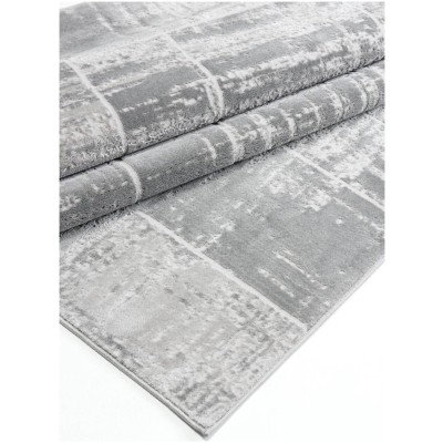 Tapete Aba Cuadros y Rayas Grises