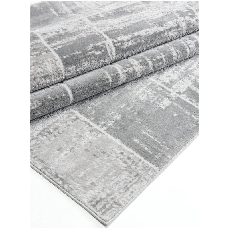 Tapete Aba Cuadros y Rayas Grises