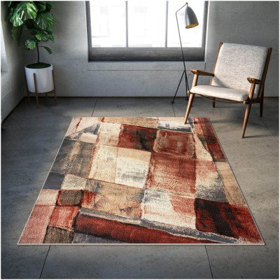 Tapete Eden Contempo Rojo y Beige