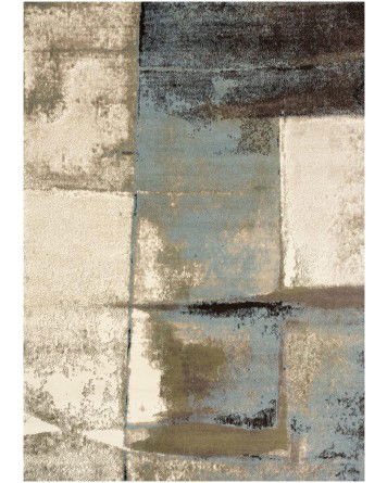 Tapete Eden Contempo Recto Azul y Beige