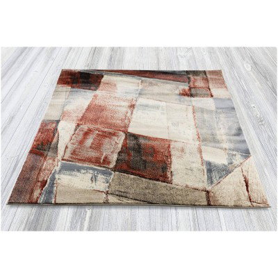 Tapete Eden Contempo Rojo y Beige