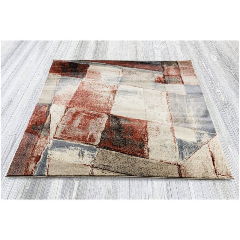 Tapete Eden Contempo Rojo y Beige