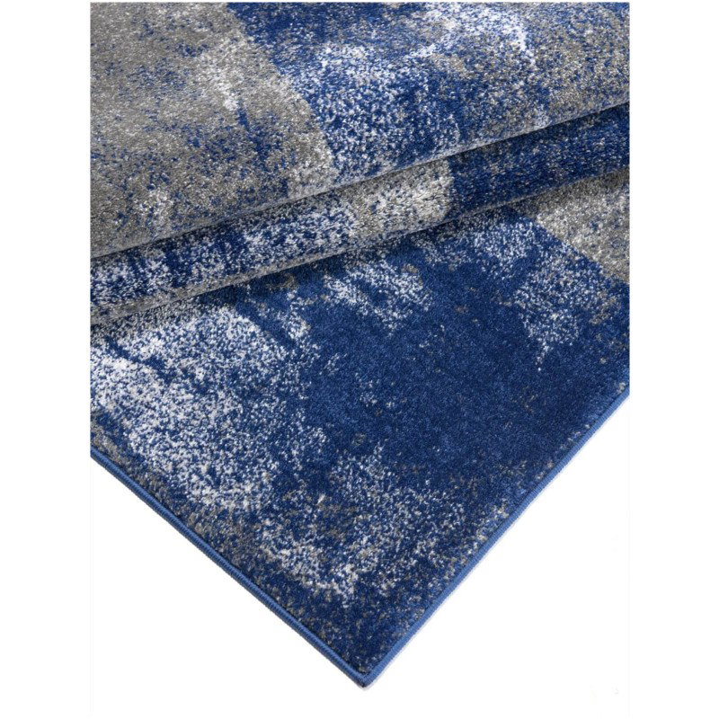 Tapete Giros Cuadricula Alternada en Azul y Gris