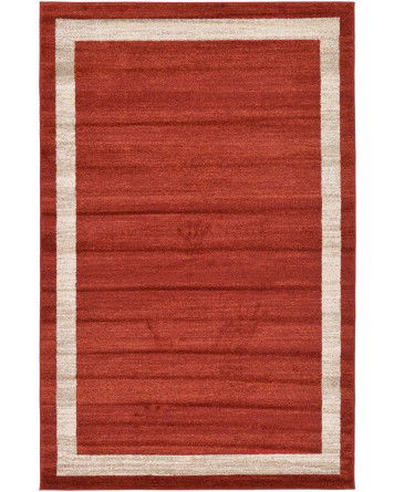 Tapete Dalma con Borde en Rojo