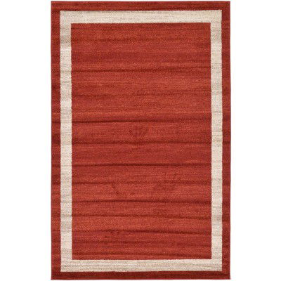 Tapete Dalma con Borde en Rojo