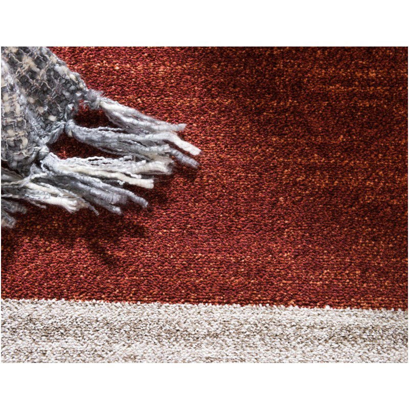 Tapete Dalma con Borde en Rojo