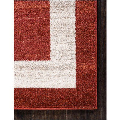 Tapete Dalma con Borde en Rojo