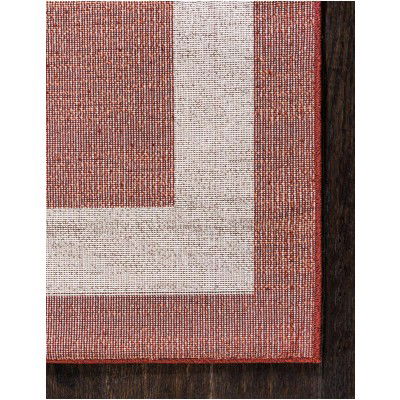 Tapete Dalma con Borde en Rojo