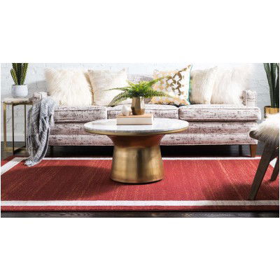 Tapete Dalma con Borde en Rojo