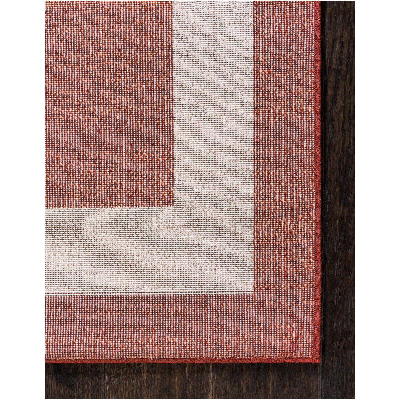 Tapete Dalma con Borde en Rojo