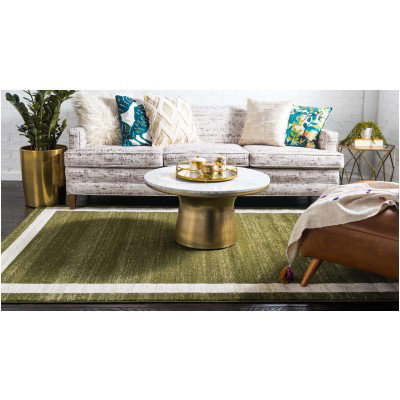 Tapete Dalma con Borde en Verde