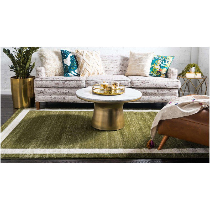 Tapete Dalma con Borde en Verde