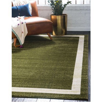 Tapete Dalma con Borde en Verde