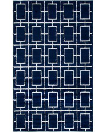 Tapete Glamour Cuadrícula Azul y Plata