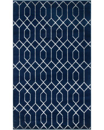 Tapete Glamour Enrejado Azul y Plata