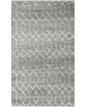 Tapete Glamour Enrejado Gris y Plata