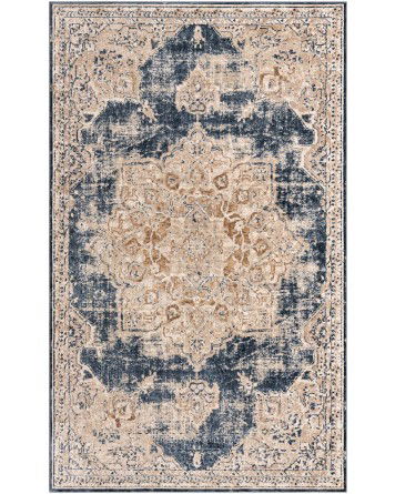 Tapete Castillo Gran Roseta Azul Obscuro