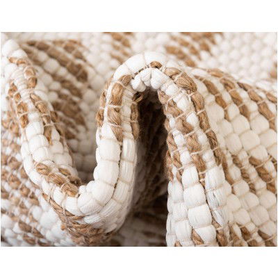 Tapete de Yute y Algodón Diamantes Blancos