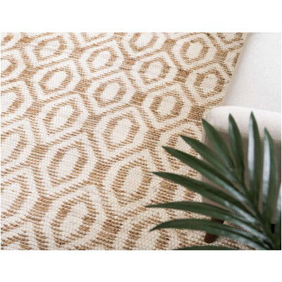 Tapete de Yute y Algodón Diamantes Blancos