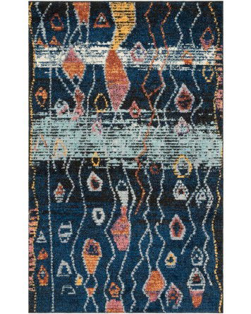 Tapete Rania Columnas Azul Marino