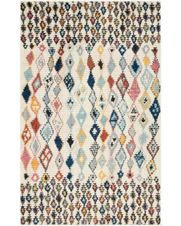 Tapete Rania Rombos en Franjas Multicolor