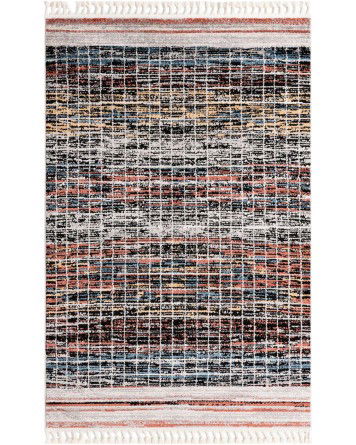 Tapete Dumas Cuadrícula Negra