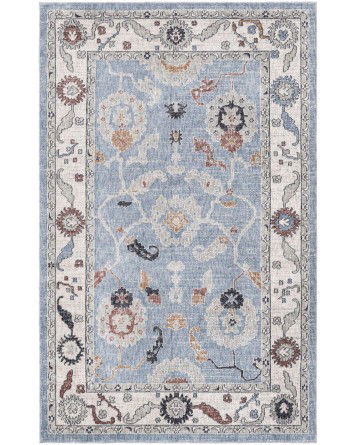 Tapete Eco Cancún Borde en Azulado