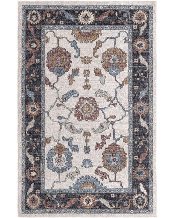 Tapete Eco Cancún Borde en Marfil con Contrastes