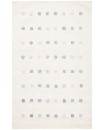 Tapete Kiddo Puntos de Color Claro en Blanco
