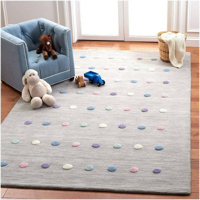 Tapete Kiddo Puntos de Color en Gris