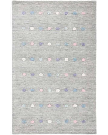 Tapete Kiddo Puntos de Color en Gris