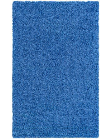 Tapete Shag Solido en Azul Pajaro