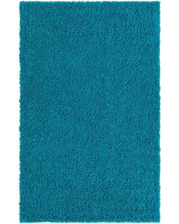 Tapete Shag Solido en Azul Turquesa