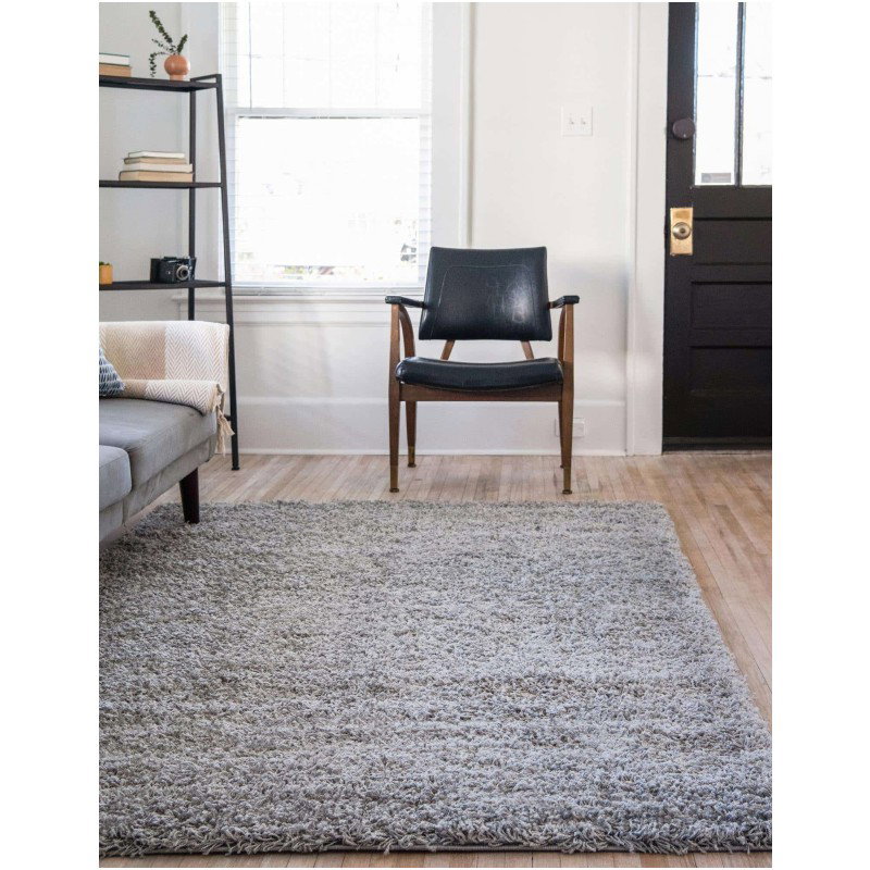 Tapete Shag Solido en Gris