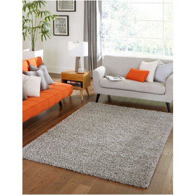 Tapete Shag Solido en Gris