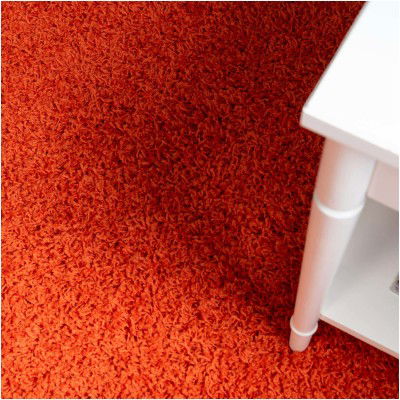 Tapete Shag Solido en Naranja Tigre