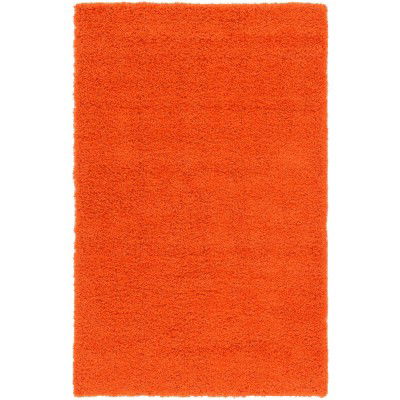 Tapete Shag Solido en Naranja Tigre
