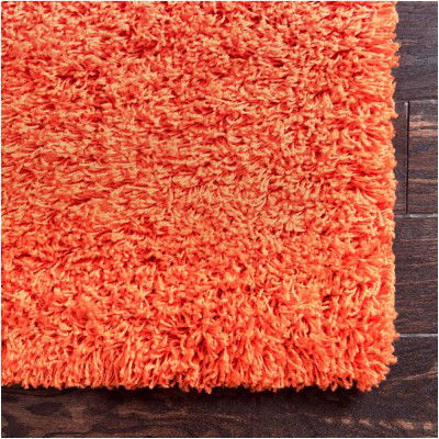 Tapete Shag Solido en Naranja Tigre
