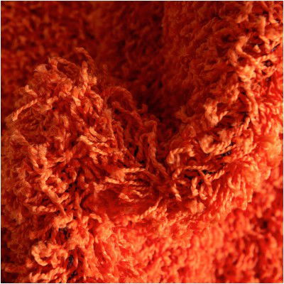 Tapete Shag Solido en Naranja Tigre