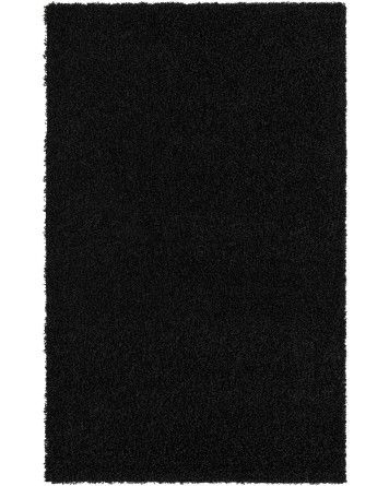 Tapete Shag Solido en Negro
