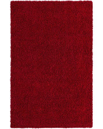 Tapete Shag Solido en Rojo Cereza