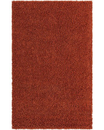 Tapete Shag Solido en Rojo Ladrillo