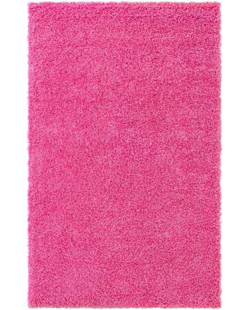 Tapete Shag Solido en Rosa Chicle