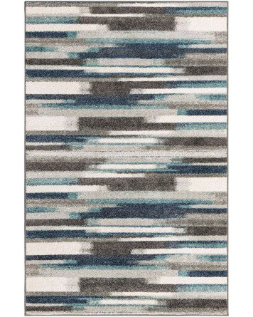 Tapete Otoño Franjas Azules y Grises