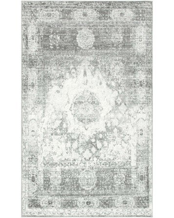 Tapete Italo Medallón Desvanecido Gris