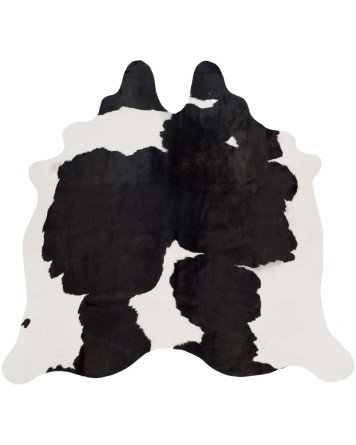Tapete Gaucho Piel de Vaca en Blanco y Negro