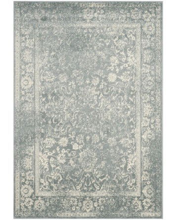 Tapete Adira Arboleda Desgastada en Acero y Marfil