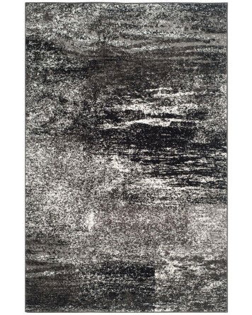 Tapete Adira Arte Moderno en Negro y Plata