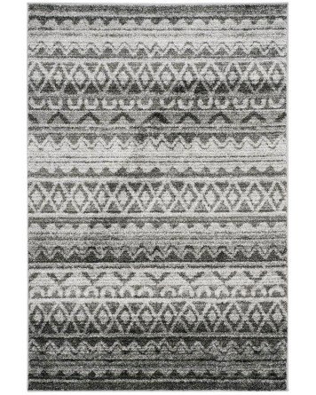 Tapete Adira Bandas de Diamantes en Marfil y Carbón