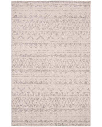 Tapete Adira Bandas de Diamantes en Marfil y Plata